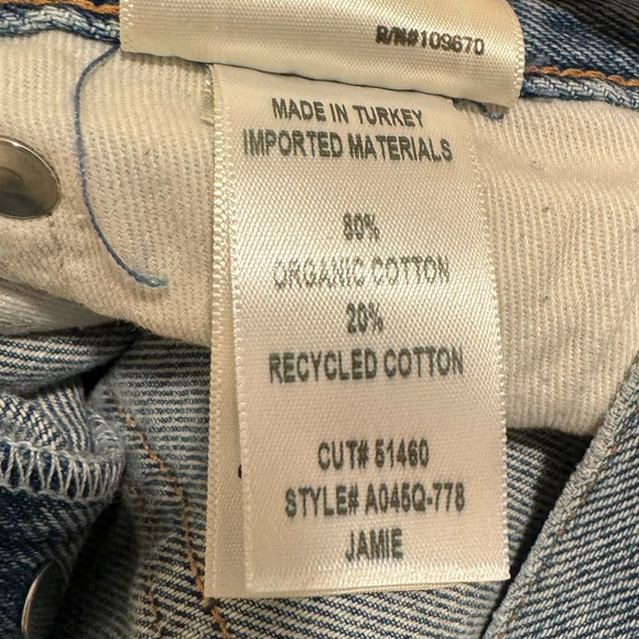 Agolde Jamie Medium Wash Distressed Jeans - Picture 6 of 6